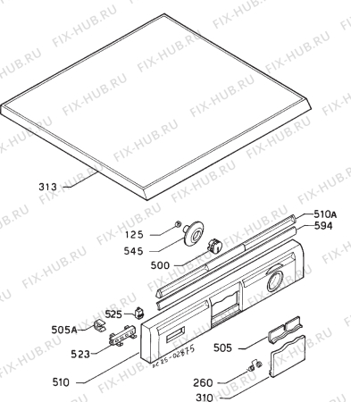 Взрыв-схема посудомоечной машины Zanussi DW915 - Схема узла Command panel 037